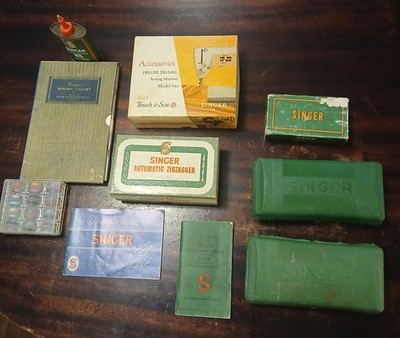 Vintage Singer Buttonholer & Automatic Zigzagger Attachment Lot for Singer