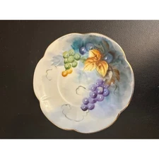 Vintage Lefton Festival Hand Painted Plate SL2617 Decorative Plate Grape Design