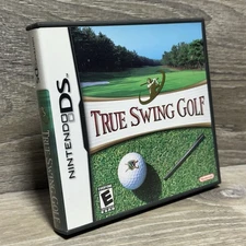 True Swing Golf (Nintendo DS, 2006) Compete with Box and Manual