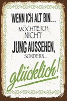 Holzschild 18X12 Cm Ich Alt MöChte Jung GlüCklich Deko Geschenk Holz Schild