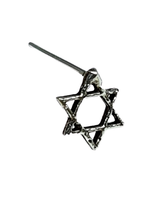 Davidstern Nasenstecker Hexagramm 925 Sterling Silber L Biegbar Pin Schmuck