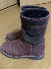 CHANEL COCO MARK Low Heel Boots Bootie Shoes Women Size 35  