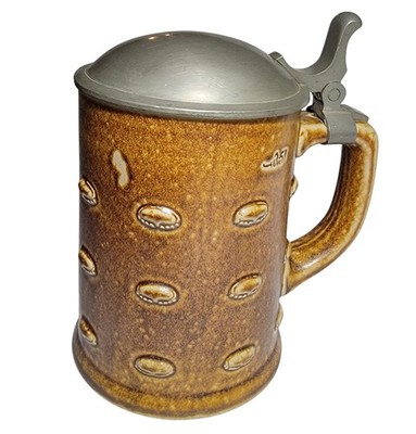 .5L Art Nouveau Droplets Beer Stein Pewter Lid Reinhold Merkel Paul Wynand 1900s