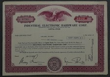 38 X Industrial Electronic Handware Corp. 1970er diverse Shares