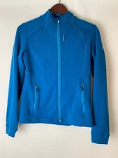 Smartwool Active Womens S Merino Wool Full Zip Intraknit Jacket Coat Blue