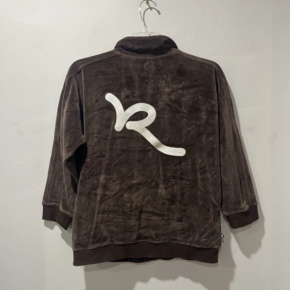 De Colección Roca Wear Velour 2 Piezas Traje de Pista Y2K Niños Talla Pequeña (8) Marrón Chaqueta Pantalones Foto 4 de 4