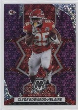 2022 Panini Mosaic No Huddle Purple Prizm 44/50 Clyde Edwards-Helaire #95 0mv0