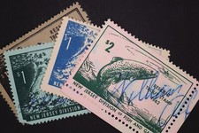 New Jersey Resident Trout Stamps Lot 1953-1962 Used $1 $2