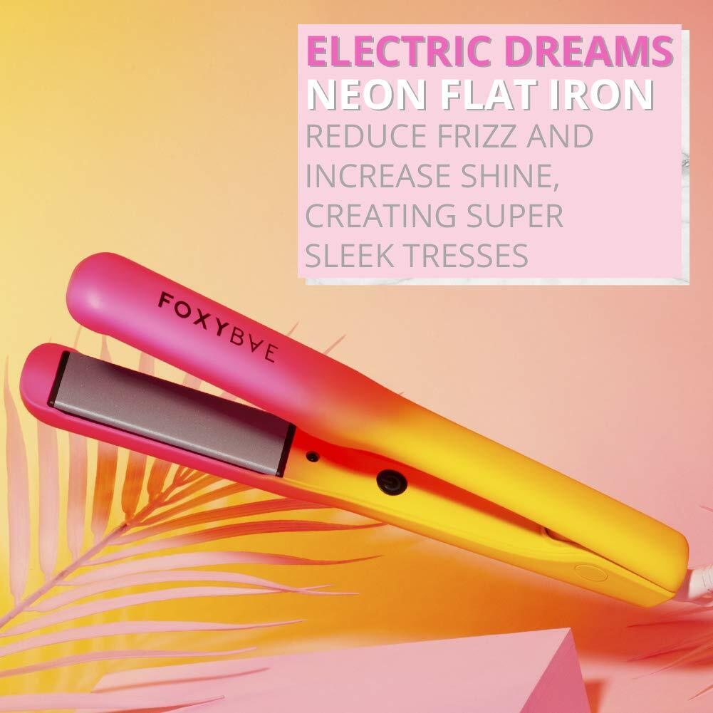 Foxybae Electric Dreams NEON Tourmaline Moonstone Ceramic Flat Iron