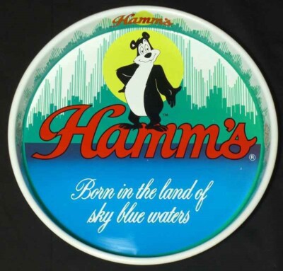 New condition Vintage Hamm's Bear Beer Tray 1981 Olympia Brewing Co.
