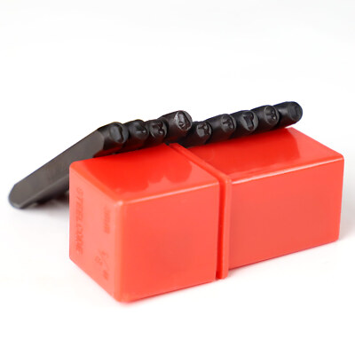 1/8'' 9PCS Number Stamp Punch Set Hardened Steel, Metal Wood Leather Hand Tools