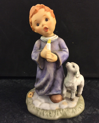 Goebel Figur BH 114 The first Noel Berta Hummel Erstes Weihnachten Kind Schaf
