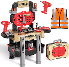 Kids Tool Bench with Realistic Tools and Electric Drill, 79 Pcs Realistic Toy To