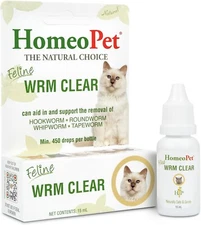 HomeoPet Feline Wrm Clear, 15 ML Per Bottle For Cats EXP 03/2026