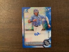 2022 Bowman Chrome Prospect Auto Blue MOJO #CPA-EC Estanli Castillo /150