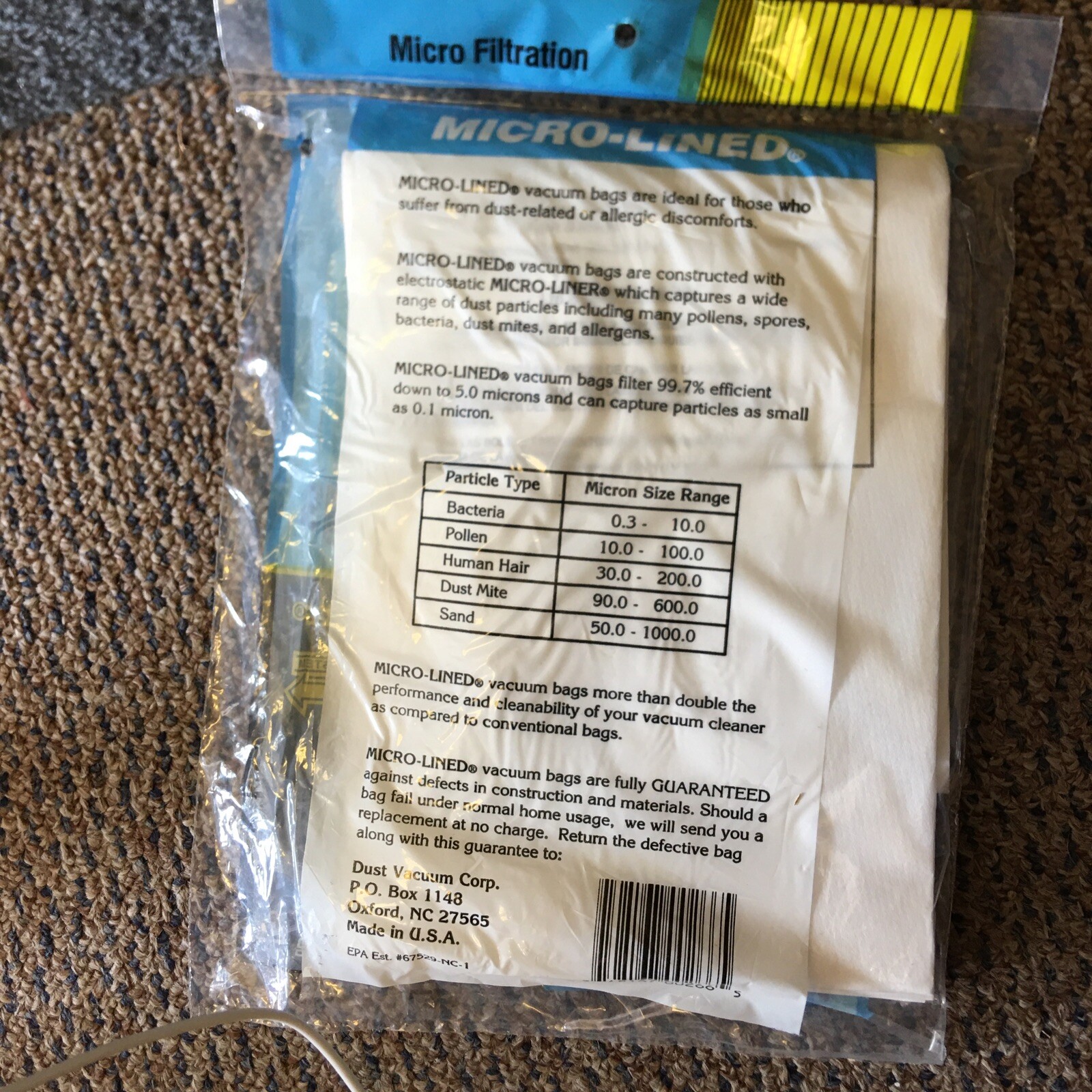 Kenmore Upright Micro Lined Vacuum Cleaner bags 50688 3 pack a101 748167002665 eBay
