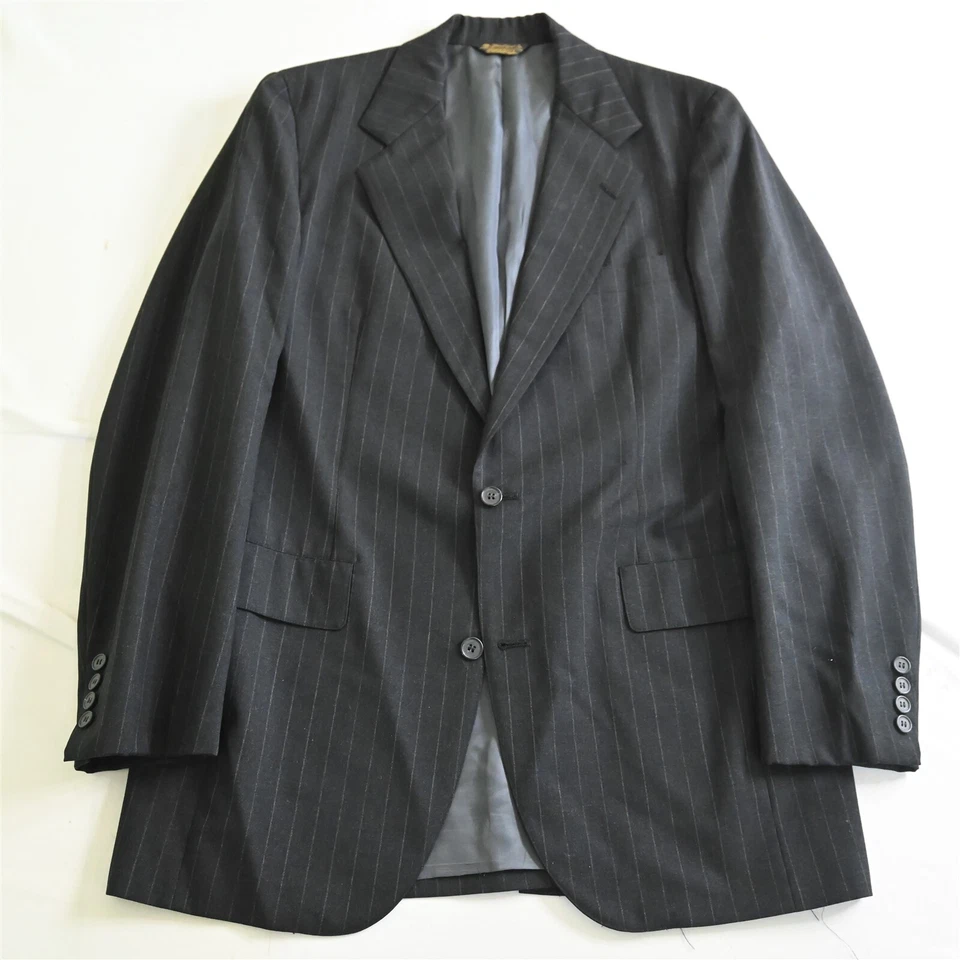 Traje De Colección Southwick 40L 36xx32 Gris Tizas Rayas Lana Hecho en EE. UU. Para Hombres Foto 2 de 4