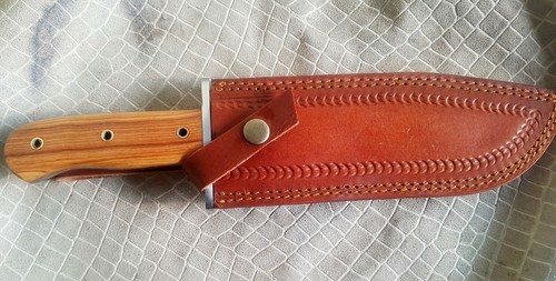 OSTRA 1095 HIGH CARBON STEEL HANDMADE BUSH CRAFT HUNTING BOWIE KNIFE WITH WOOD(O - Picture 4 of 5