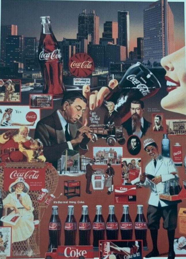 Vintage Coca a Cola Signed Limited Edition Print Over 100