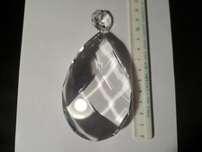 GOCCIA 9 X 6 CM CRISTALLO VETRO X LAMPADARI VINTAGE ANNI 70 RICAMBI ARREDO LUCE