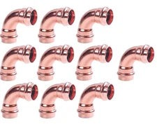 10) 3/4" Press X Press 90 Degree Elbow Propress Press Pressure Copper Fittings