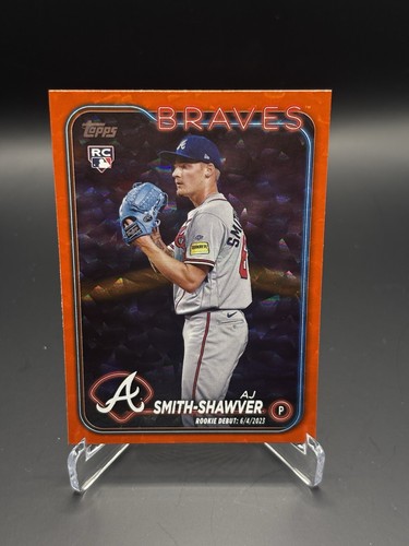 2024 Topps Update AJ Smith-Shawver Rookie Debut Orange Ice Foil /299 #US316