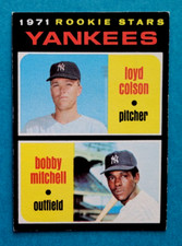 1971 Topps #111 New York Yankees Rookie Stars Baseball Card EX/NM