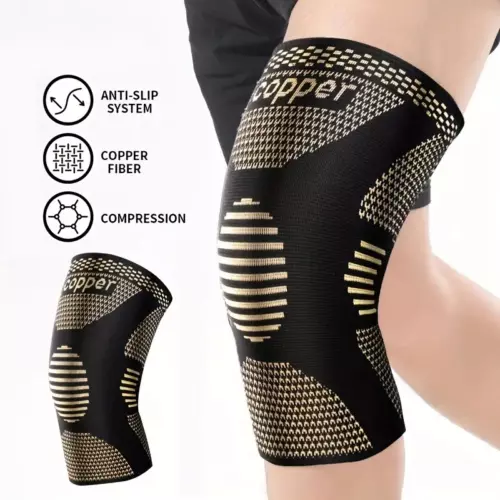 Copper Knee Sleeve Running Working Out Fitness Weightlifting for Women and Men - Picture 15 of 24