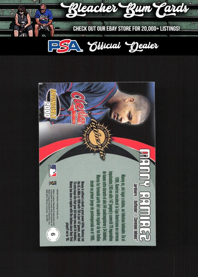 Camiseta Pacific Invincible 6 Manny Ramírez 2000/975 Foto 2 de 2