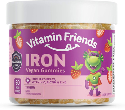 - Vegan Multivitamin & Iron for Kids - Daily Nutritional Support Gummies W/Ferro