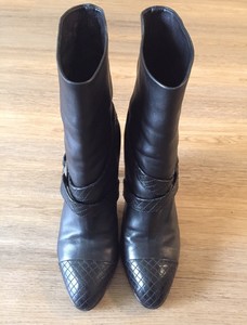 chanel mid calf boots