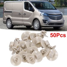 UK 50pcs Trafic Side Door Moulding Panel Trim Clips For Vauxhall Vivaro/Renault