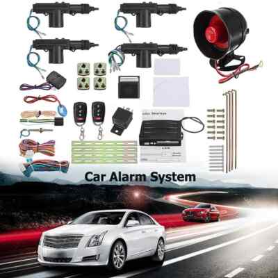 Car Security Alarm Keyless Entry System 2/4 Door Power Lock Actuator Motor Kit