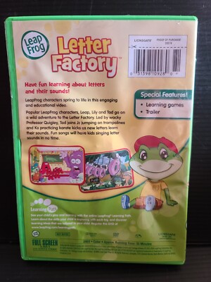 SHELF219 DVD tested~ leap frog- letter factory | eBay