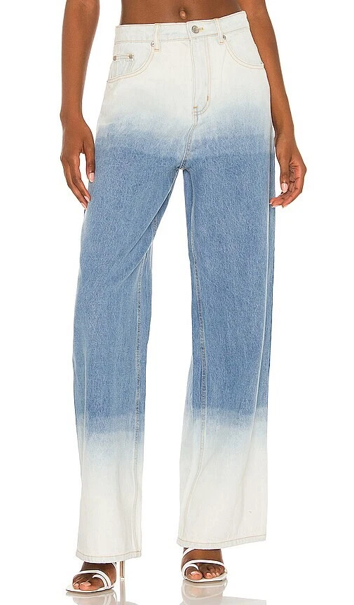 Color block denim jeans sales
