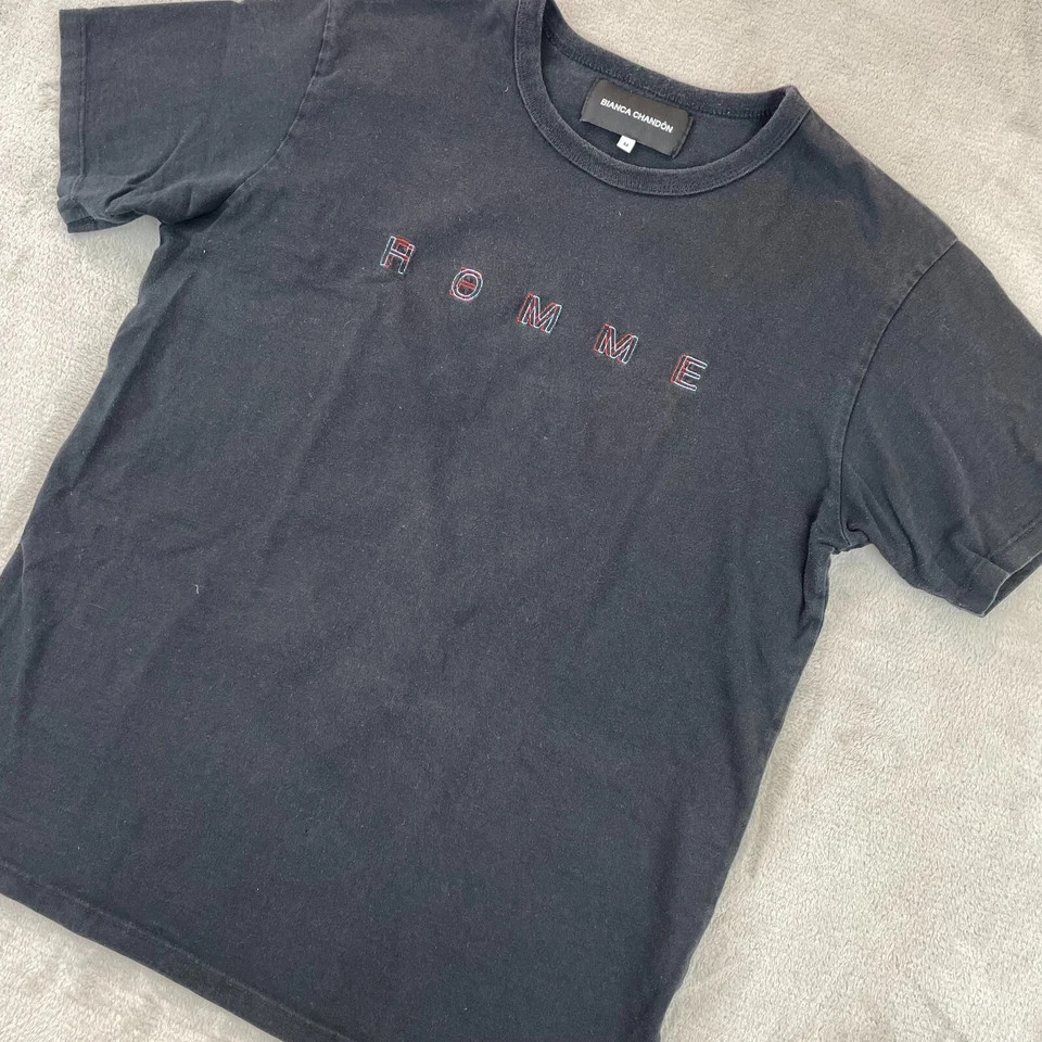 Camiseta Bianca Chandon Hombre Mediana Desteñida Negra Hombre Mujer Sobreteñida Manga Corta Foto 4 de 4