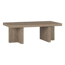 Henn&Hart 44" Antiqued Gray Oak MDF Coffee Table