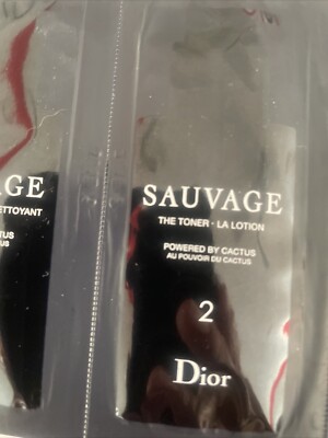 Échantillon Dior Sauvage 3 Produits (nettoyant, Soin, Eau De Toilette) 1 Ml - Neuf