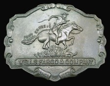 Pony Express Western Cowboy United States Mail Vintage Belt Buckle