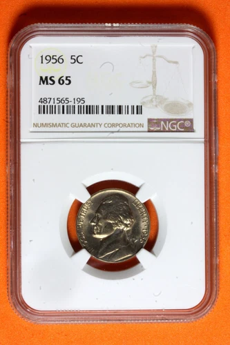 1956 NGC MS65 Jefferson Nickel #B40681