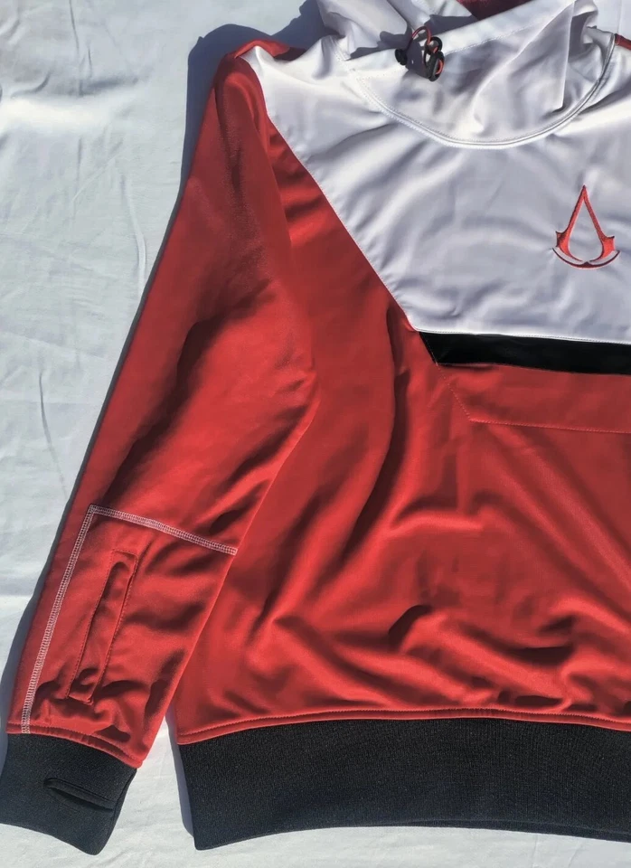 Assassins Creed Hoodie 2014 Men’s M Red Logo Black Flag Ubisoft Entertainment - Image 3 of 4