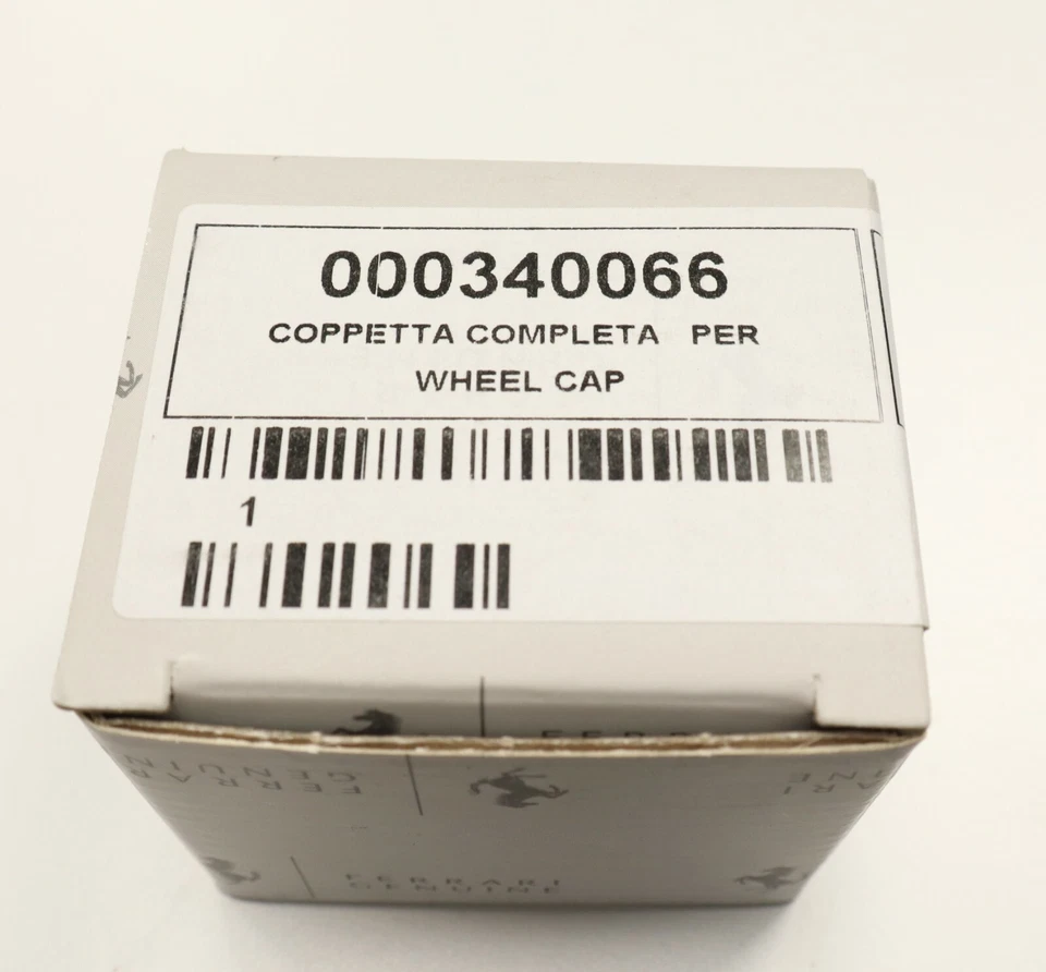 1 COPRIMOZZO FERRARI GIALLO LUCIDO CAP CENTRALE ORIGINALE 000340066 - Immagine 3 di 3