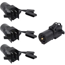 4 PCS 7-Way Trailer Adapter 7-Pin to 4 & 5-Pin Heavy Duty Plug RV Easy Use
