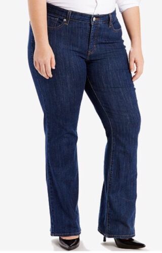 NWT LEVI'S 415 DARK WASH RELAXED FIT BOOTCUT JEANS SIZE 33X32 Mid-Rise