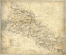 20" x 24" 1871 Civil War map of Hanover, Virginia