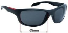 SFx Replacement Sunglass Lenses Fits Prada Sps13u - 65mm Wide