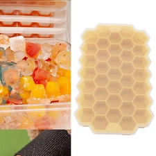 Ice Cube Tray, Flexible, Stackable Ice Cube Tray with Lids, Silicone ice trays