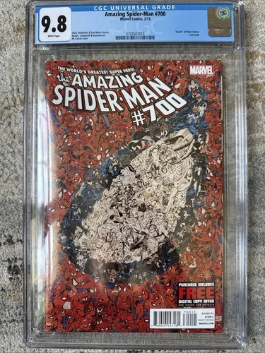 AMAZING SPIDER-MAN #700 CGC 9.8 WHITE PAGES -LAST ISSUE MARVEL COMICS 2013