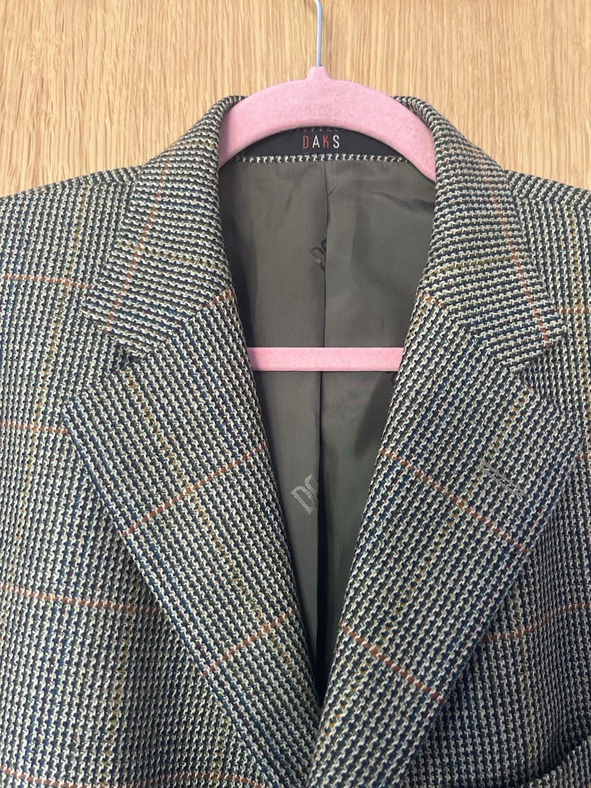 Daks Signature Tweed Jacket 100percent Wool Blazer Size 42 Short Euro 52 image 6