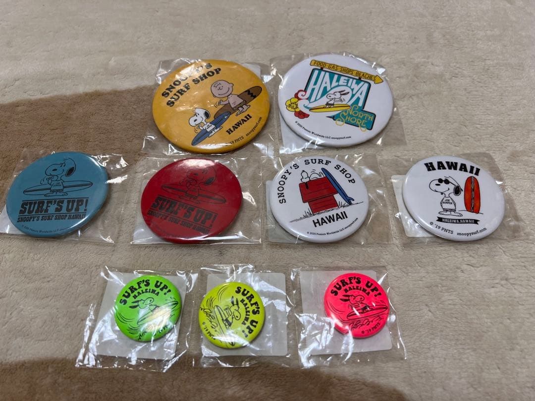 Hawaii Snoopy Surf Shop Can Badge